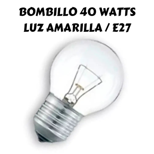 Bombilla 40 Watts | Incandescente